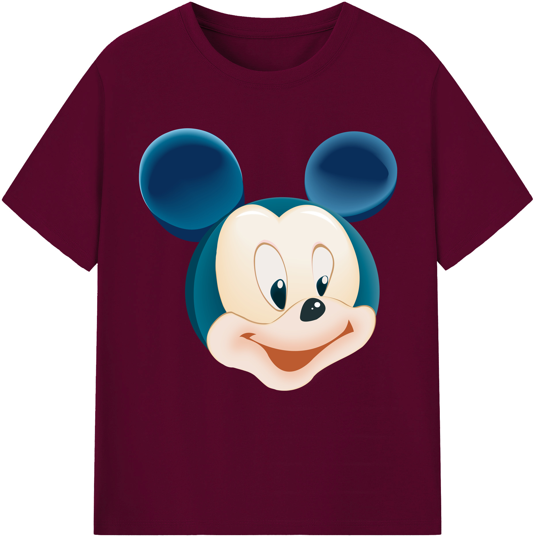 （画像用） ミッキーマウス Mickey Mouse レディースカジュアルプリントTシャツ（綿100％）